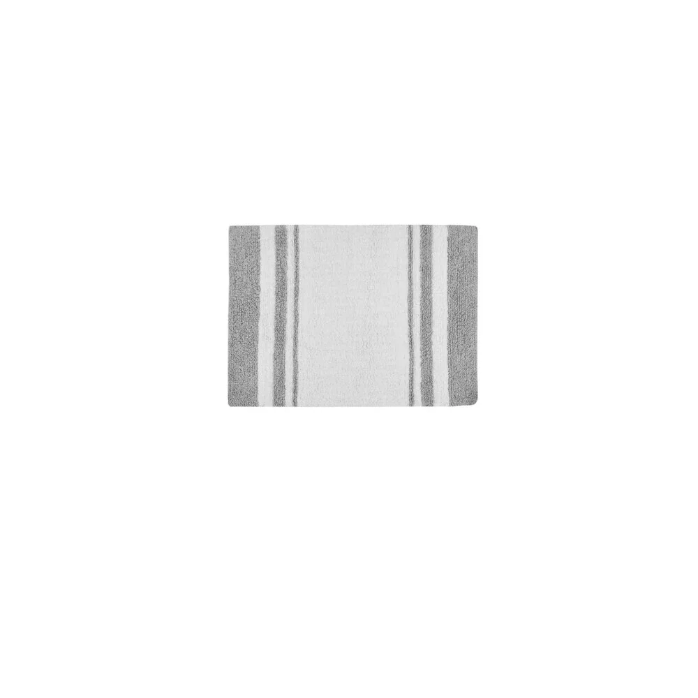 Madison Park MP72-1487 Spa Bath Rug 20 x 30 Gray 100% Cotton Reversible BED33
